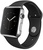 Apple Watch 42mm Stainless Steel Case with Black Sport Band (MJ3U2)