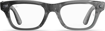 Ray-Ban Meta Blayzer Optics Gen2 Standard - Matte Transparent Ice Grey / Clear (RW7001 8529 50-19)