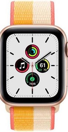Apple Watch SE GPS + Cellular 40mm Gold Aluminum Case w. Maize/White S. Loop (MKQP3)