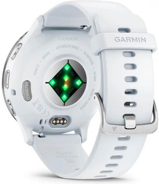 Garmin Venu 3 Silver Stainless Steel Bezel with Whitestone Case and Silicone Band (010-02784-00/50)