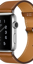 Apple Watch Hermes 38mm Series 2 Stainless Steel Case with Fauve Barenia Leather Single Tour (MNQ82)