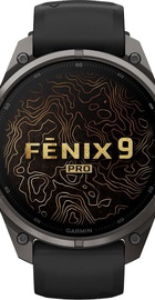 Garmin Fenix 9 Pro inReach 47mm Carbon Gray DLC Titanium w. Black/Pebble Gray Silicone B. (010-04336-10/11)