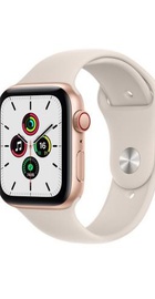 Apple Watch SE 44mm Gold Aluminum Case with Starlight Sport Band (MKQ53)