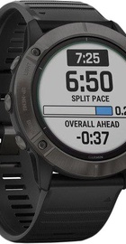 Garmin Fenix 6X Pro Solar Titanium Carbon Grey DLC with Black Band (010-02157-21)