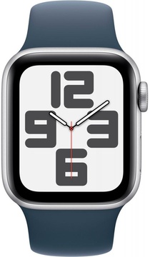 Apple Watch SE 2 GPS 40mm Silver Aluminium Case with Storm Blue Sport Band S/M (MRE13)