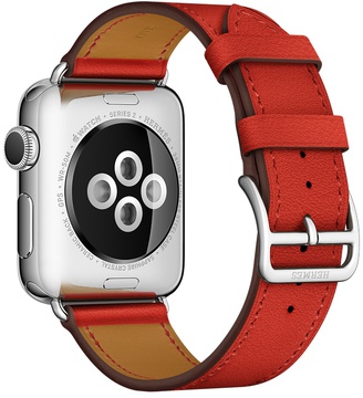 Apple Watch Hermes Leather Single Tour 38mm/40mm/41mm/42mm Capucine Swift (MMP32)