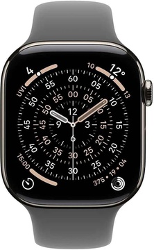 Apple Watch Series 11 GPS + Cellular 42mm Natural Tit. Case w. Stone Gray Sport Band - S/M (MF8M4)