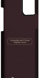 Pitaka MagEZ Case Plain for iPhone 12 mini Black/Red (KI1204)
