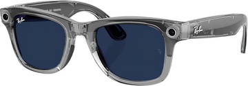Ray-Ban Meta Wayfarer Gen2 Large Shiny Transp. Grey Frame/Clear Sapphire Transit.Lens (RW4012 6840MF 53-22)