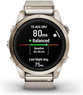 Garmin Epix Pro Gen 2 Sapphire 42mm Soft Gold w. Cream H. Nylon Band (010-02802-20)