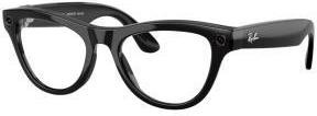 Ray-Ban Meta Skyler Gen 2 Stand.Shiny Black Frame/Clear to Graphite Green Transit.Lenses RW4014 601/1M 52-20