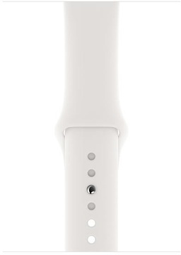 Apple Watch Series 5 GPS + Cellular 44mm Stainless Steel Case with White Sport Band (MWW22, MWWF2)