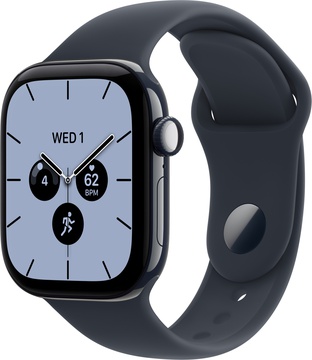 Apple Watch Series 12 GPS + Cellular 42mm Night Blue Ceramic Case with Navy Blue Sport Band S/M (MJGY4)