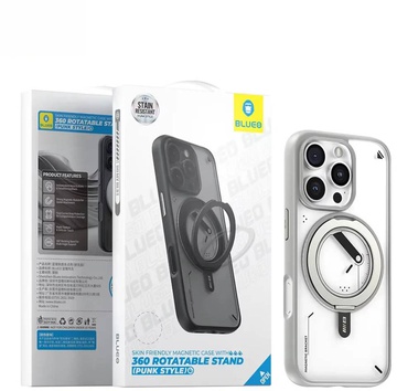 Skin Friendly Magnetic 360 Rotatable Stand Series for iPhone 16 Pro Max Black (BL043) Grey