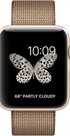 Apple Watch 42mm Series 2 Gold Aluminum Case with Toasted Coffee/Caramel Woven Nylon (MNPP2)
