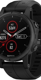Garmin Fenix 5S Plus Sapphire Black with Black Band (010-01987-03)