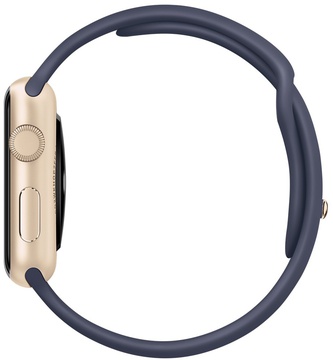 Apple Watch Sport 42mm Gold Aluminum Case with Midnight Blue Sport Band (MLC72)