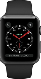 Apple Watch 42mm Series 3 Cellular Space Gray Aluminum w. Black Sport b. (MQKN2)