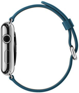 Apple Watch 42mm Stainless Steel Case with Marine Blue Classic Buckle (MMFU2)