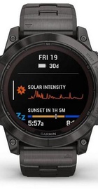Garmin Fenix 7X Pro Sapphire Solar Carbon G. DLC Tit. with Vented Tit. Bracelet (010-02778-30)