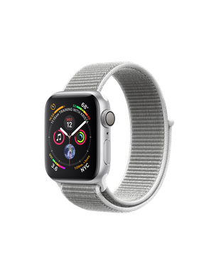 Apple Watch Series 4 GPS 40mm Silver Aluminum Case with Seashell Sport Loop (MU652)