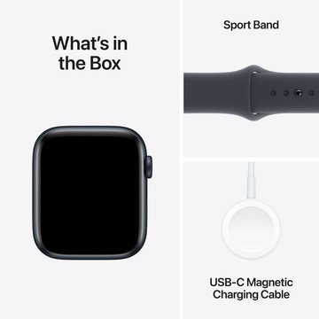 Apple Watch SE 2 GPS 44mm Midnight Aluminium Case w. Midnight Sport Band - S/M (MXEJ3)