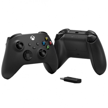 Microsoft Xbox Series X | S Wireless Controller Carbon Black + Wireless Adapter for Windows