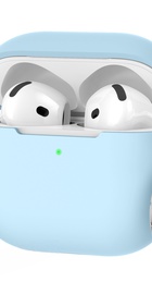 AhaStyle Colorful Silicone Case for Airpods 4 Sky Blue