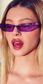 TOYEARN Vintage Sexy Ladies Cat Eye Sunglasses Women 2018 (Purple frame/Purple Glasses)