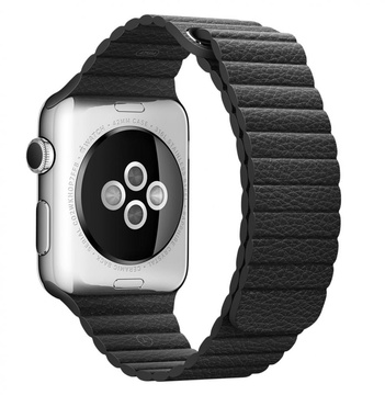 Apple Watch 42mm/44mm/45mm/46mm/49mm Leather Loop Large Black (MJY62)