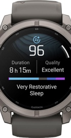 Garmin Fenix 9 51mm Titanium with Pebble Gray Silicone Band (010-04763-00/01)