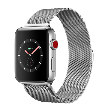Apple Watch 42mm Series 3 GPS + Cellular Stainless Steel Case with Milanese Loop (MR1U2)