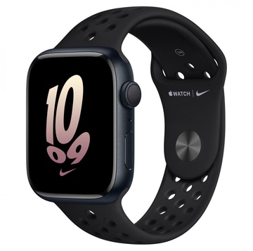 Apple Watch Nike Series 8 GPS 45mm Midnight Aluminum Case with Black/Black Nike Sport Band (MPH43)