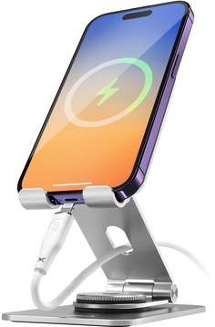 Blueo Rotating Folding Phone Stand Silver