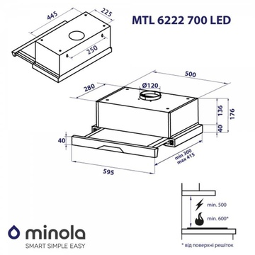Minola MTL 6222 WH 700 LED
