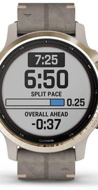 Garmin Fenix 6S Pro Solar Edition Light gold with shale grey suede band (010-02409-26)