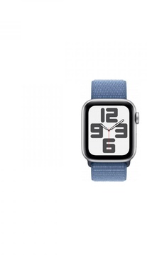 Apple Watch SE 2 GPS 40mm Silver Aluminium Case with Winter Blue Sport Loop (MRE33)