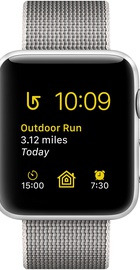 Apple Watch 38mm Series 2 Silver Aluminum Case with Pearl Woven Nylon (MNNX2)