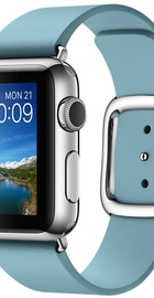Apple Watch 38mm Stainless Steel Case with Blue Jay Modern Buckle (MMFC2)