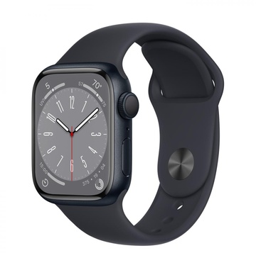 Apple Watch Series 8 GPS 41mm Midnight Aluminum Case With Midnight Sport Band (MNP53)