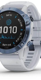 Garmin Fenix 6 Pro Solar Edition Mineral Blue with Whitestone Band (010-02410-19)