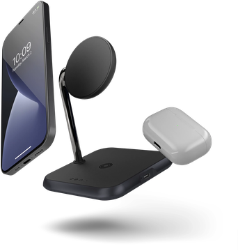 Zens 3-in-1 Magnetic Aluminium Wireless Charger Black (ZEDC19B/00)