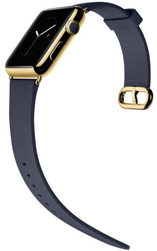 Apple Watch Edition 42mm 18-Karat Yellow Gold Case with Midnight Blue Classic Buckle (MJVT2)
