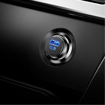 Baseus Square Metal (PD 3.0 QC 4.0+ 30W USB + Type-C) (CCALL-AS01)