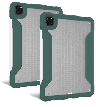 Blueo Drop Resistance Case with Leather Sneath for iPad Pro 12.9'' (2020-2021) Green