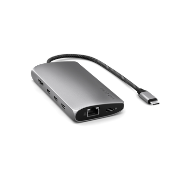 Satechi USB-C Multiport Adapter 8K with Ethernet V3 Space Gray (ST-P8KEM)