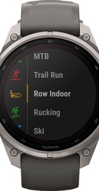 Garmin Fenix 9 Pro inReach Solar 47mm Titanium with Pebble Gray/Silver Gray Silicone Band (010-04338-00/01)