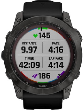 Garmin Fenix 7X Sapphire Solar Carbon Gray DLC Titanium with Black Band (010-02541-10/11/34)