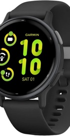 Garmin vivoactive 5 Slate Aluminum Bezel with Black Case and Silicone Band (010-02862-10)
