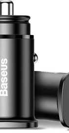 Baseus USB Car Charger USB 3.0 + USB-C 30W Black (CCALL-YS01)